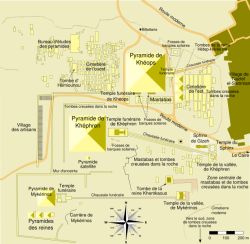 carte des pyramides de Gizeh. carte des pyramides de Gizeh.